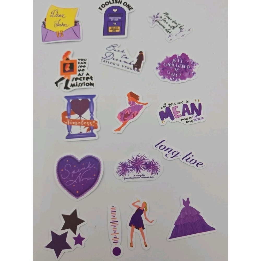Taylor Swift Eras Tour Canvas Tote Bag Makeup Bag 2 Keychains 48 Stickers NEW - Picture 14 of 16